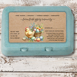 Cute kraft Egg Carton Label
