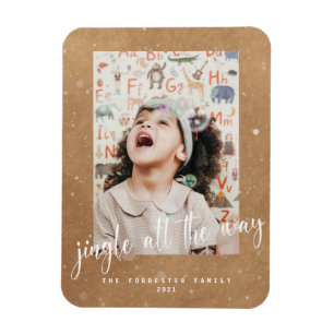 Cute Kraft Jingle All The Way Script 2 Photo  Magnet