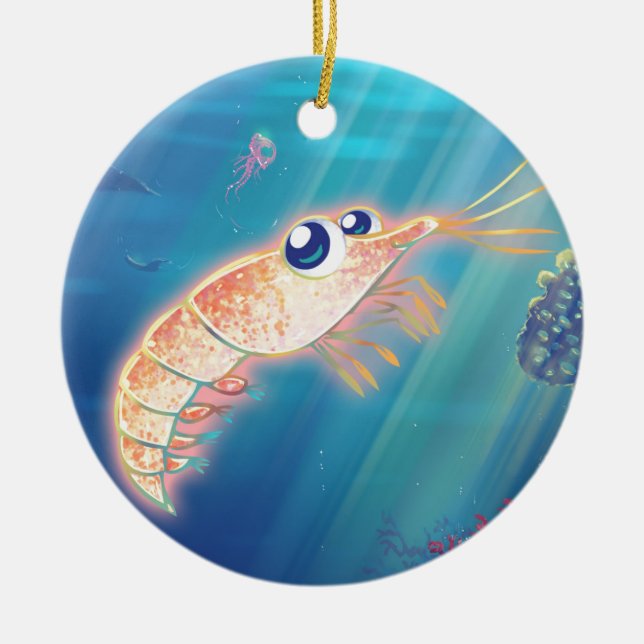 Cute Krill Ceramic Tree Decoration (Front)