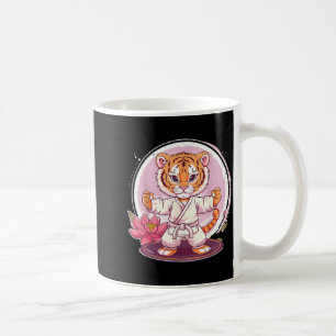 Cute Kung Fu Tiger Lotus Kickboxing Taekwondo Coffee Mug