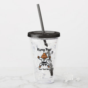 Cute Kung Poo Karate Acrylic Tumbler