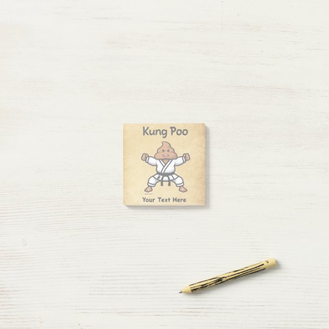 Cute Kung Poo Karate Post-it Notes (On Desk)