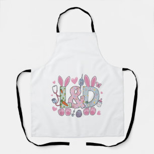 Cute L&D Labor and Delivery Nurse Easter Bunny Egg Apron