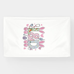Cute L&D Labour and Delivery Nurse Easter Bunny Eg Banner