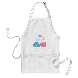 Cute lab flasks in love, we've got chemistry standard apron