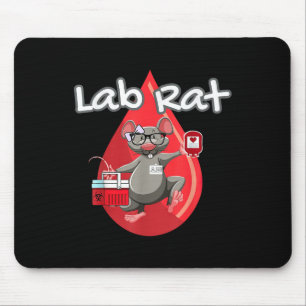 Cute Lab Rat Blood Bank Medical Technologist Scien Mouse Mat