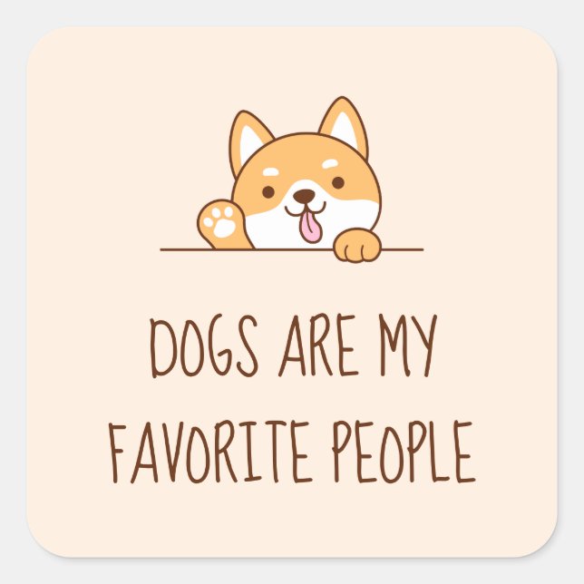 Cute Lab Retriever Dog Peeking above Quote Square Sticker (Front)