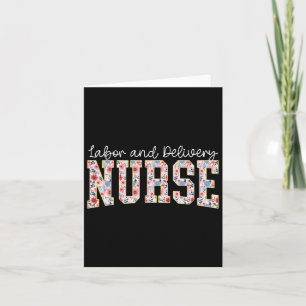 Cute Labour And Delivery Nurse Groovy Landd Nurse Card