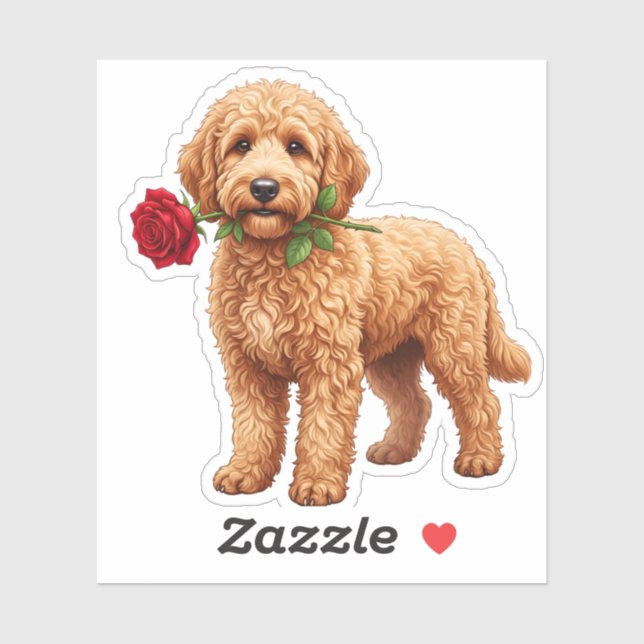 ‏Cute Labradoodle Dog (Sheet)