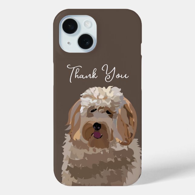 Cute Labradoodle Dog Personalised Case-Mate iPhone Case (Back)