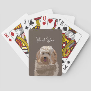 Cute Labradoodle Dog Personalised Playing Cards