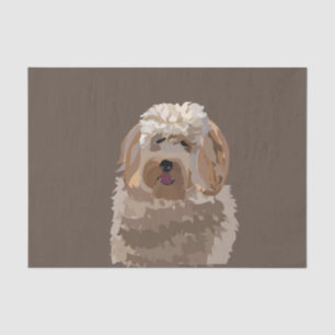 Cute Labradoodle Goldendoodle Poodle Dog  Tissue Paper