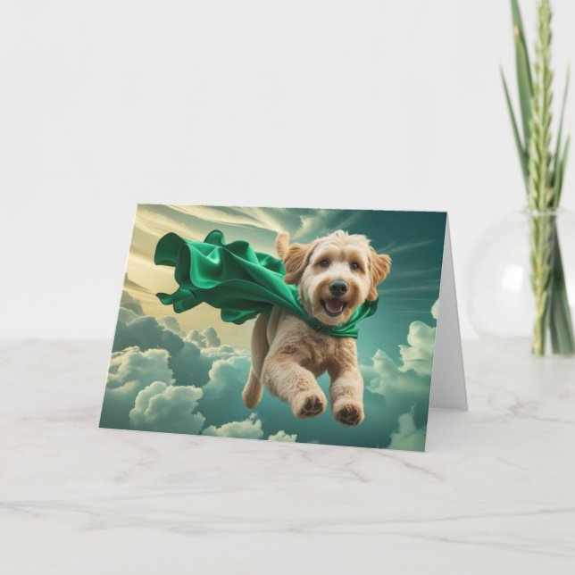 Cute Labradoodle Greeting Card (Front)