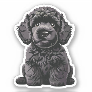Cute Labradoodle Puppy Doodle Dog Vinyl Sticker