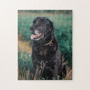 Cute Labrador Black Dog Puppy Pet Jigsaw Puzzle