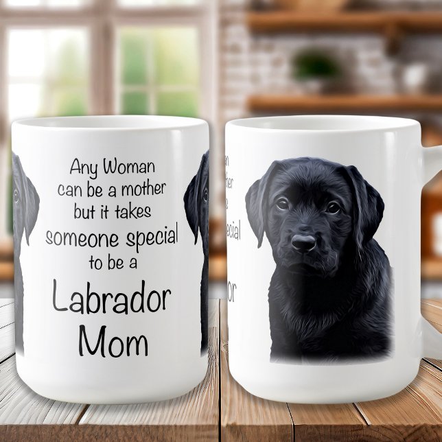Cute Labrador Dog Mum Black Lab Puppy Coffee Mug (Creator Uploaded)
