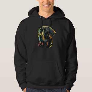 Cute Labrador Lover Colourful Art Dog Mum Dog Dad Hoodie