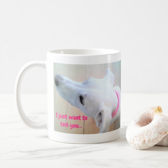 Cute Labrador Mix Puppy Dog You're My Hero Coffee Mug (With Donut)