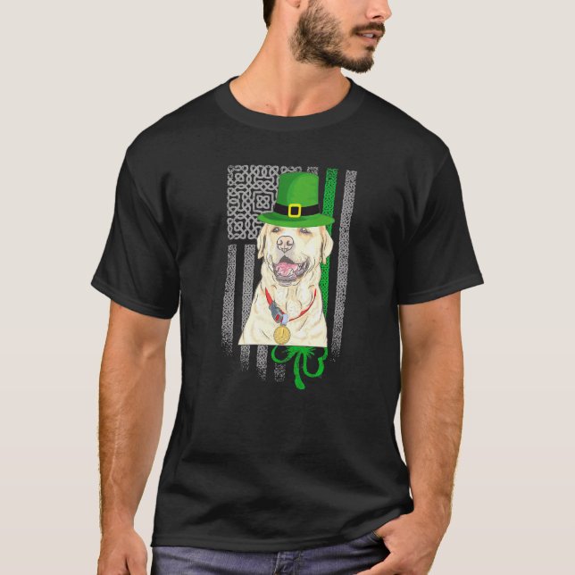 Cute Labrador Retriev Saint Patrick S Day American T-Shirt (Front)
