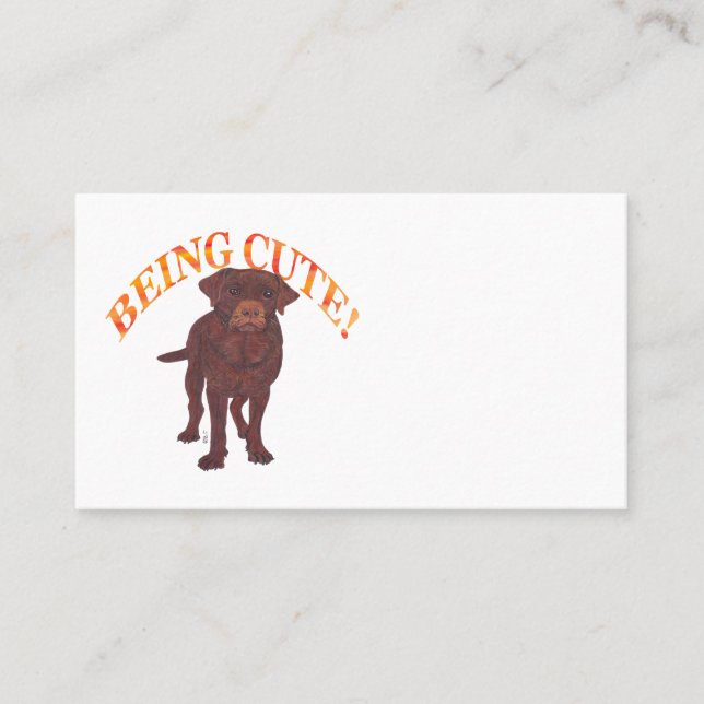 CUTE LABRADOR RETRIEVER BUSINESS CARD (Front)