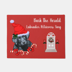 Cute Labrador Retriever Christmas  Doormat