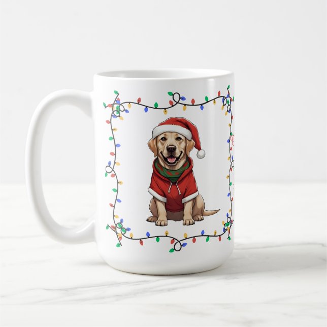 Cute Labrador Retriever Christmas Mug (Left)