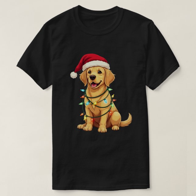 Cute Labrador Retriever Christmas Santa Pet Dog Lo T-Shirt (Design Front)