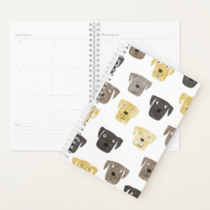 Cute Labrador Retriever Dog Art Planner