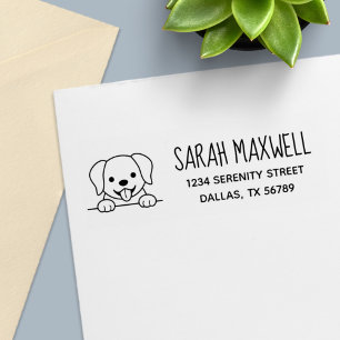 Cute Labrador Retriever Pet Address Self-inking Stamp