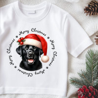 Cute Labrador Retriever Santa Dog Family Christmas