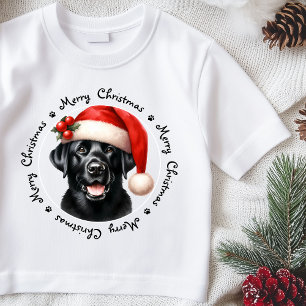 Cute Labrador Retriever Santa Dog Family Christmas T-Shirt