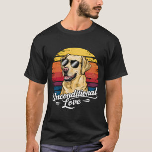 Cute Labrador Retriever Vintage Retro Sunset Desig T-Shirt