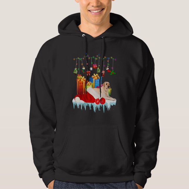 Cute Labrador Retriever  Xmas Santa Dog Family App Hoodie (Front)