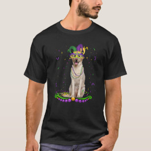 Cute Labrador Wearing Carnival Mask Mardi Gras Dog T-Shirt