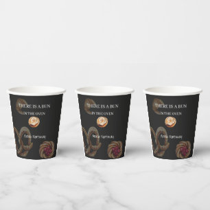 cute Lace Border Cinnamon Roll Baby Shower  Paper Cups