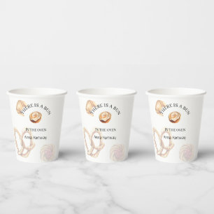 cute Lace Border Cinnamon Roll Baby Shower  Paper Cups