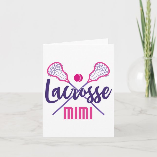 Cute Lacrosse Mimi  Card (Front)
