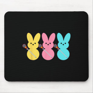 Cute Lacrosse Player Bunny Kids Boys Easter Lacros Mouse Mat