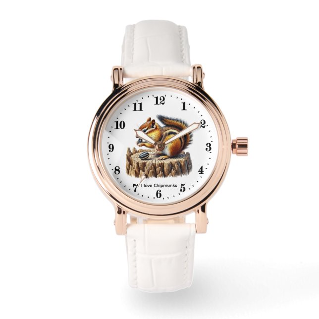 Cute ladies chipmunk lovers  watch (Front)