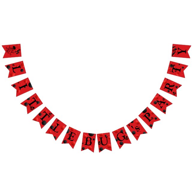 Cute Lady Bug-Birthday-Baby Shower-Theme party Bunting (All)