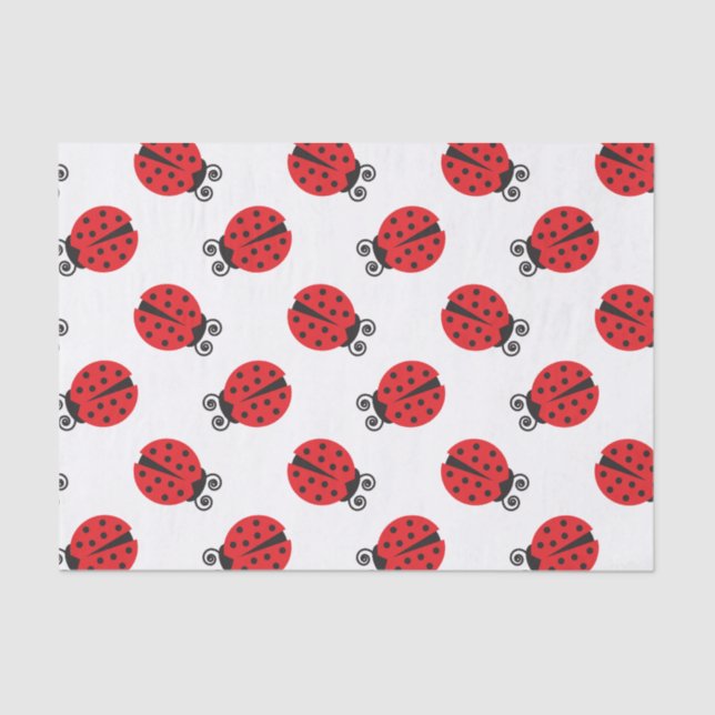 Cute Lady Bug Pattern Tissue Paper (Front)
