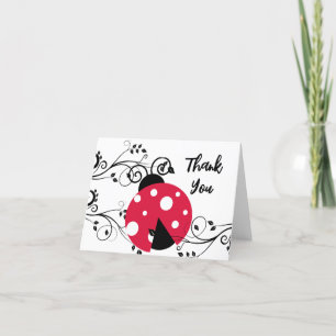 Cute Lady Bug Thank You Notes Ladybug