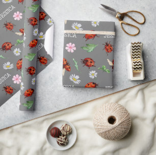 Cute Lady Bugs Gift Wrapping Paper