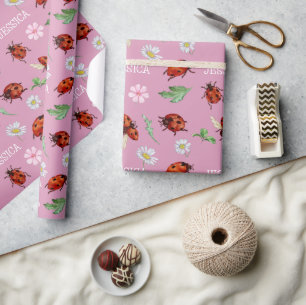 Cute Lady Bugs Gift Wrapping Paper