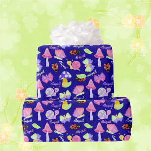 Cute Lady Bugs Personalise Name Gift Cute Wrapping Paper