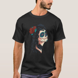 Cute Lady of the Dead La Calavera Catrina Santa Mu T-Shirt