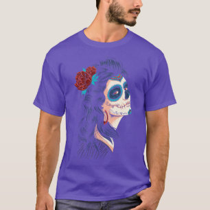 Cute Lady of the Dead La Calavera Catrina T-Shirt