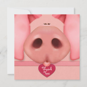 Cute Lady Piggy Thank You