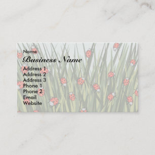 Cute Ladybird ladybugs pattern Business Card