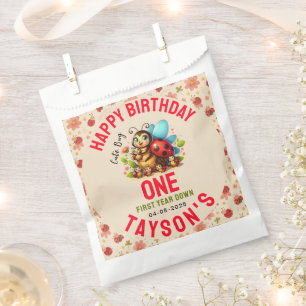 Cute Ladybug 1st Birthday   Bug Theme Party Favour Bags